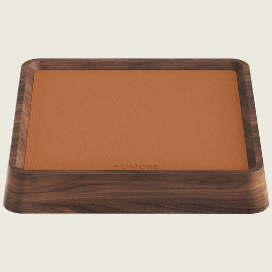 YUMORE Walnut leather tray(Medium)