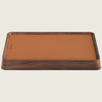 YUMORE Walnut leather tray(Large)