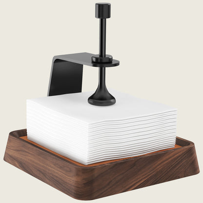 YUMORE Walnut leather Napkin holder