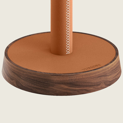 YUMORE Walnut leather Paper Towel Holder