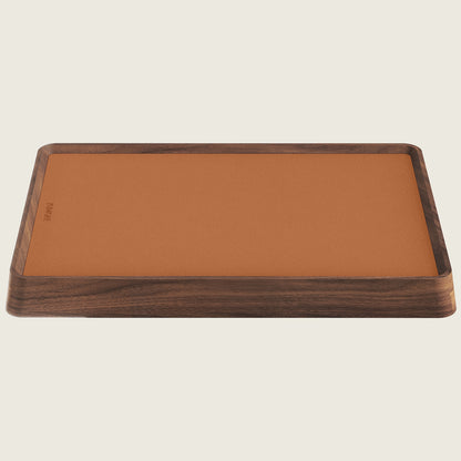 YUMORE Walnut leather tray(Extra large)