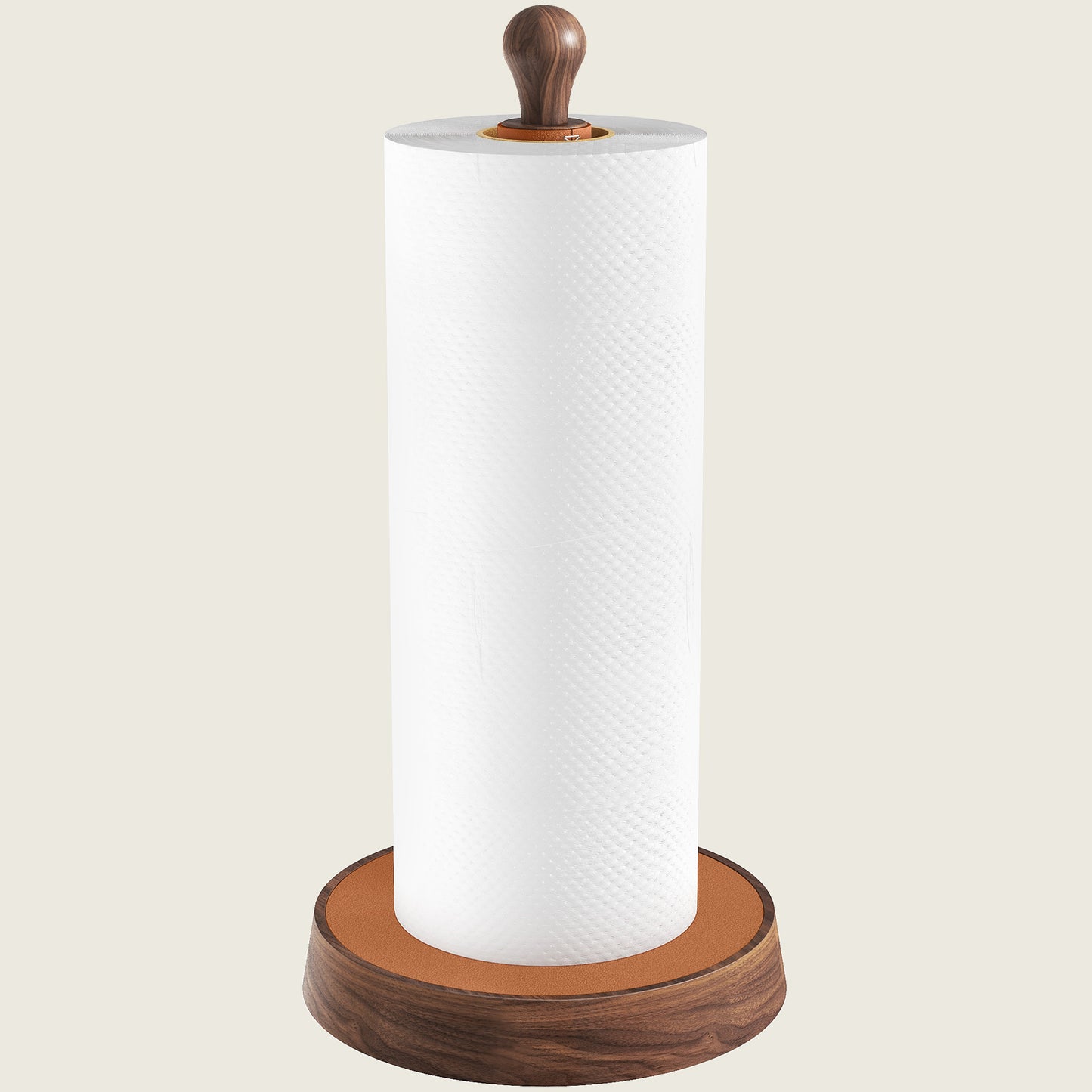 YUMORE Walnut leather Paper Towel Holder