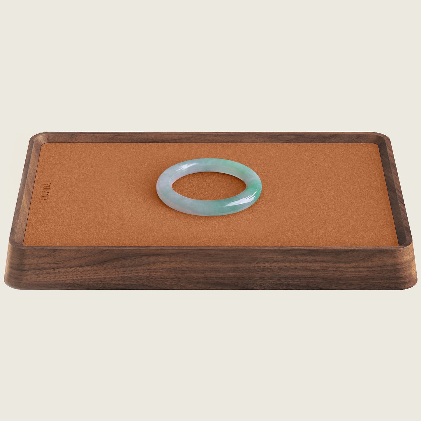 YUMORE Walnut leather tray(Large)