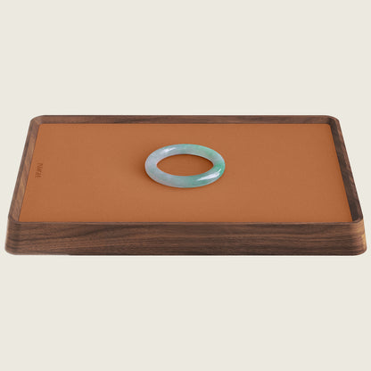 YUMORE Walnut leather tray(Extra large)