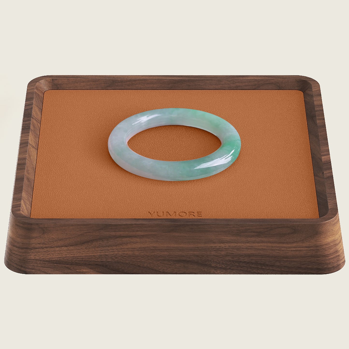 YUMORE Walnut leather tray(Medium)